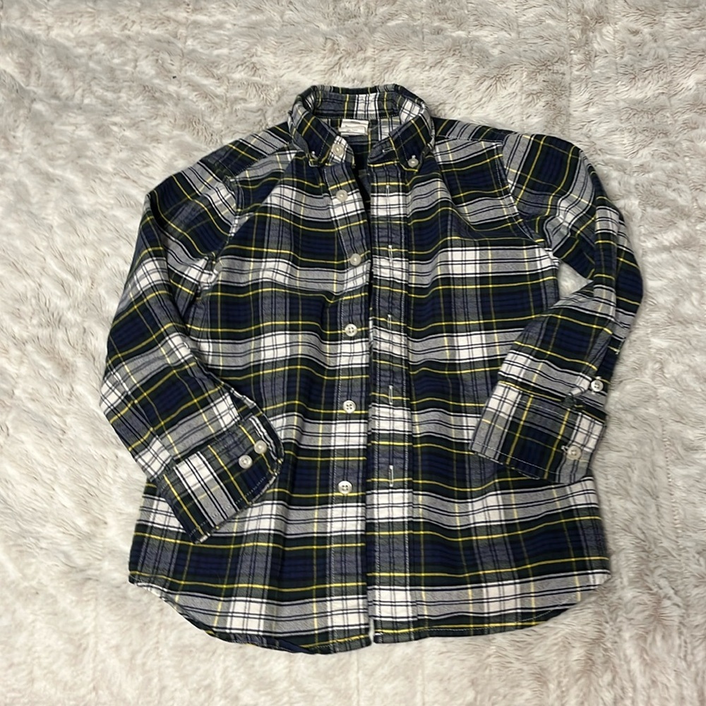 Crew cuts/JCrew kids plaid flannel button down shirt